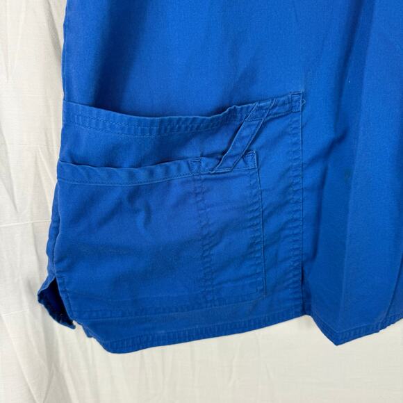 Cherokee Scrub Top Lot of 2 Unisex XL Pockets Nursing Medical Blue Gray - Picture 9 of 12